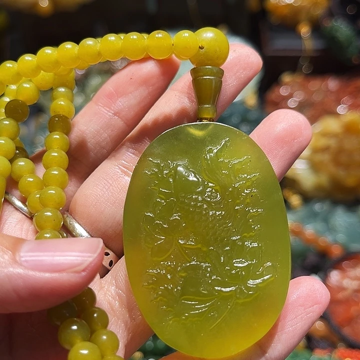 岫玉未镶嵌毛衣链