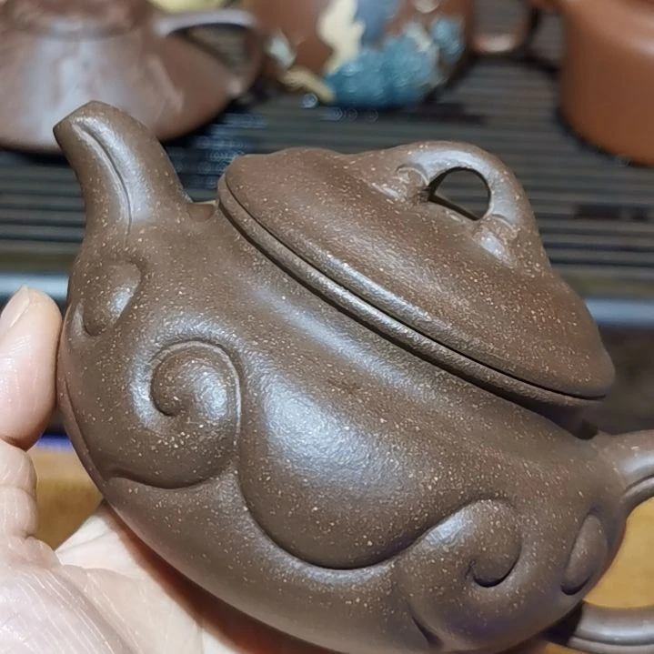 科****茶杯紫砂仿古如意半手工