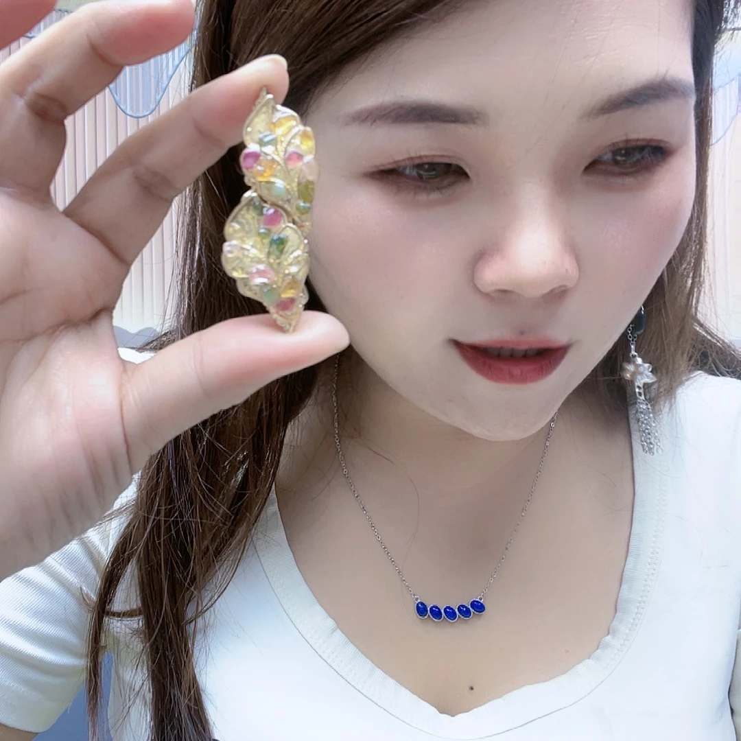 【闪购商品】合金西瓜碧玺发饰