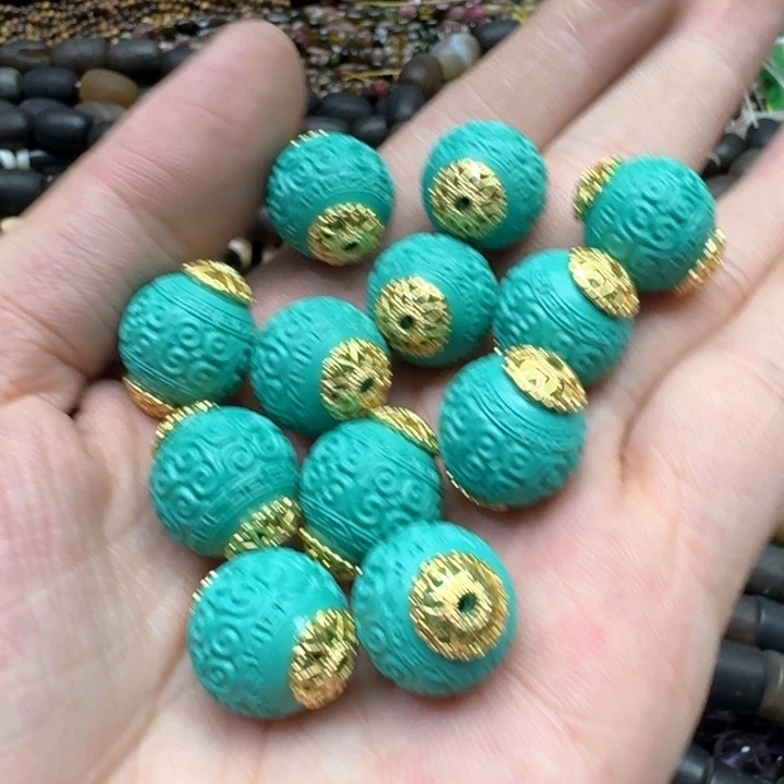 合金玛瑙/玉髓珠宝半成品一颗16x19mm原矿松
