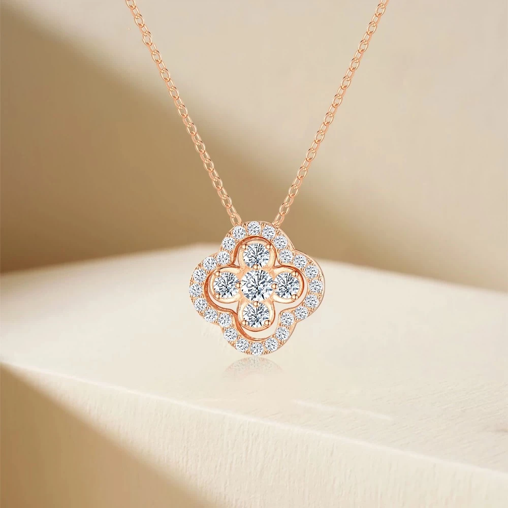 钛钢项链 遇见幸运草项链气质轻奢锁骨链新款小众吊坠F2431