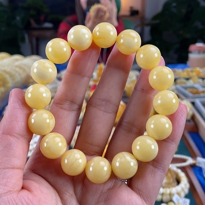 琥珀未镶嵌珠宝奇石14同料圆珠25.21