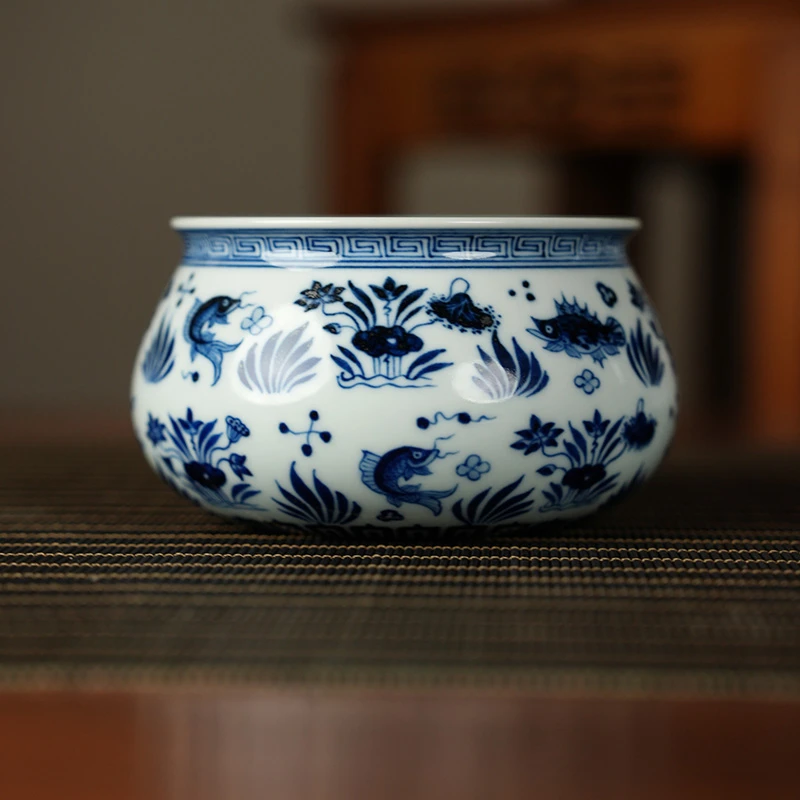 【栗子严选】春风鱼藻水洗 陶瓷茶具（moshe521）