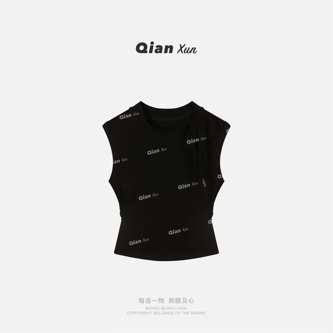 【千寻严选】夏季时尚气质百搭洋气减龄休闲通勤显瘦T恤QXX5TZ9934A