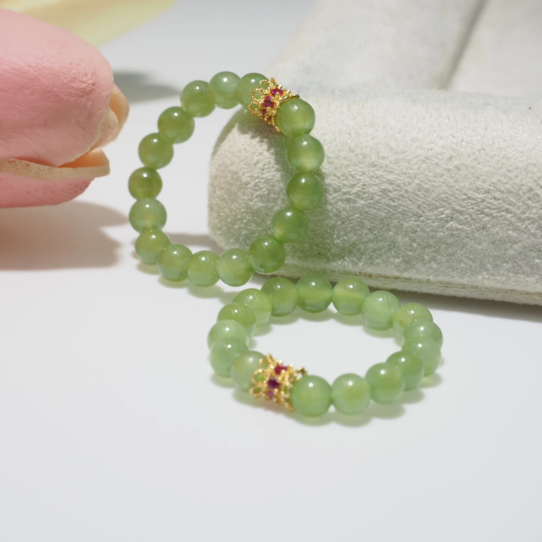 【婉葶珠宝】S925银碧玉指圈