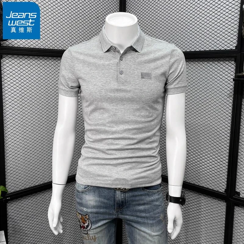 真维斯JeanswestPOLO衫男士短袖t恤夏季新款修身高端休闲翻领百搭