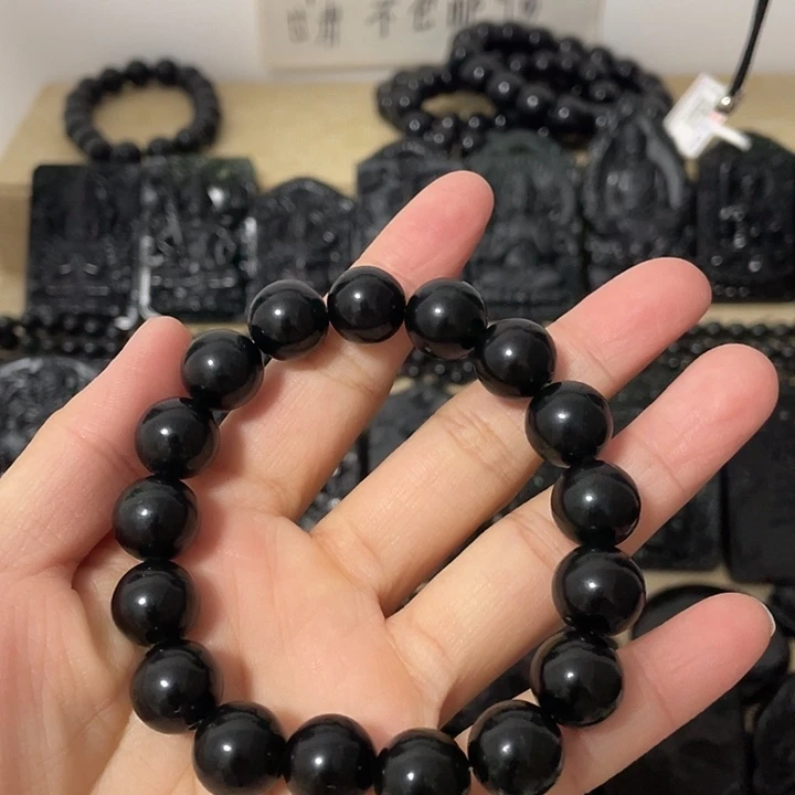 蛇纹石玉合金手链