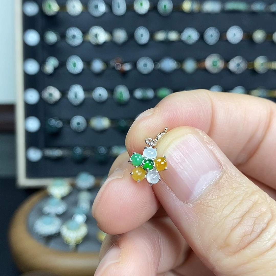 翡翠银S925镶嵌戒指