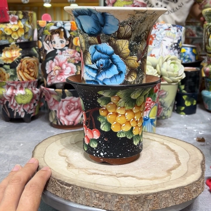 景德镇红陶精品手绘陶瓷