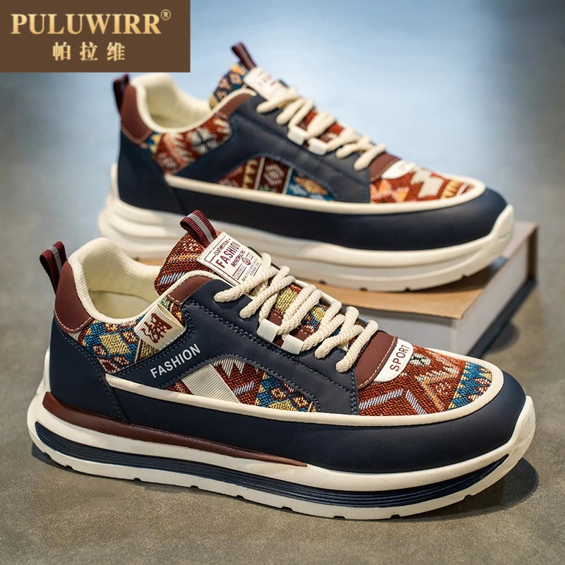 男鞋夏季2025新款透气潮流百搭厚底运动鞋青少年韩版休闲老爹潮鞋