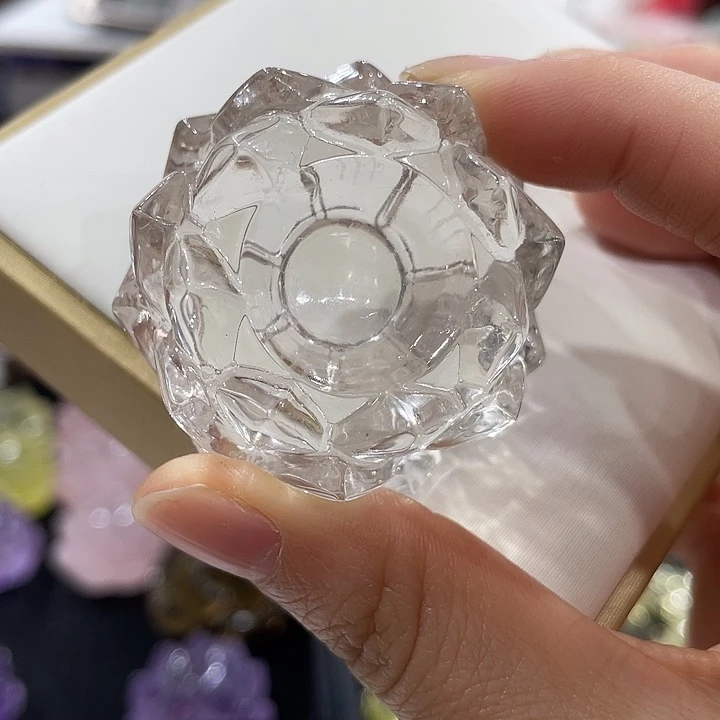 水晶珠宝半成品未镶嵌莲花底座