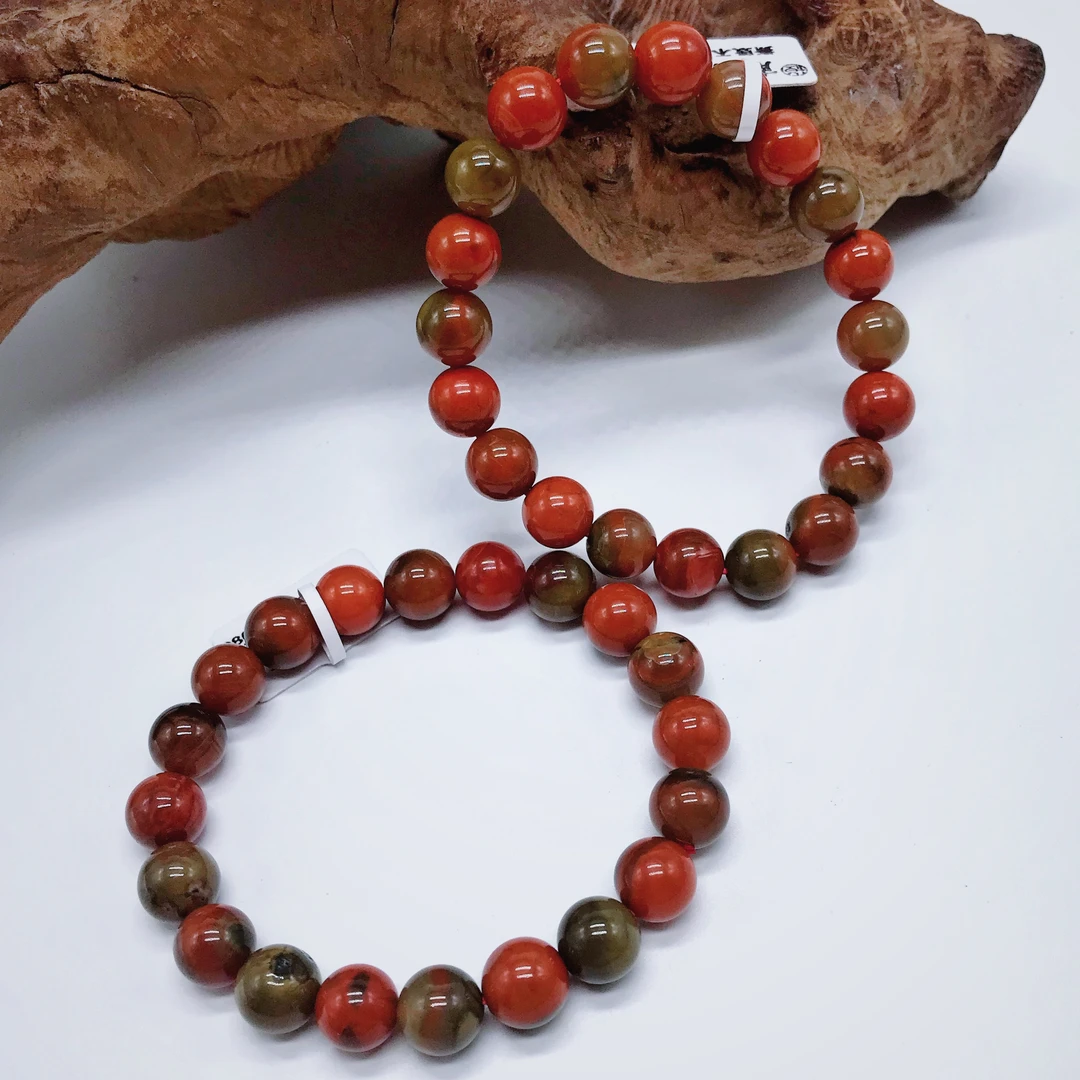 【小雪】南红大山包货头包浆百搭手串10mm（多样式发其一）