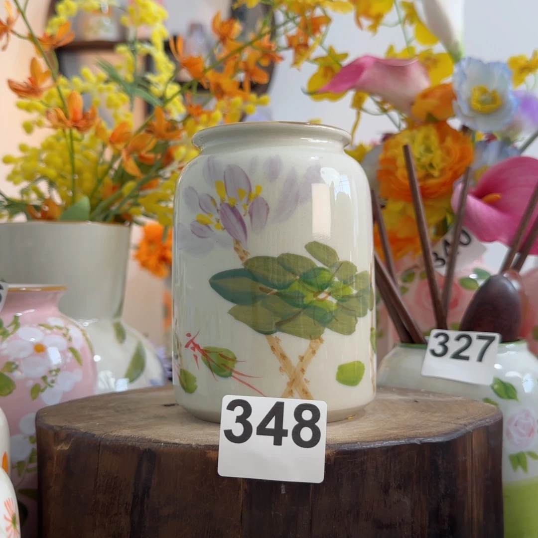 摆件景德镇手绘陶瓷花瓶摆件无空