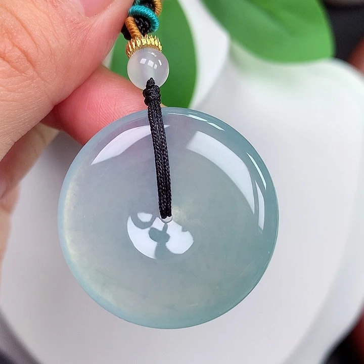 颈饰未镶嵌翡翠平安扣 32.2x6.1mm