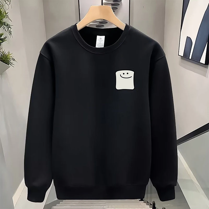 【好质量】2025新款男士卫衣长袖t恤秋冬季薄款百搭新款宽松黑色