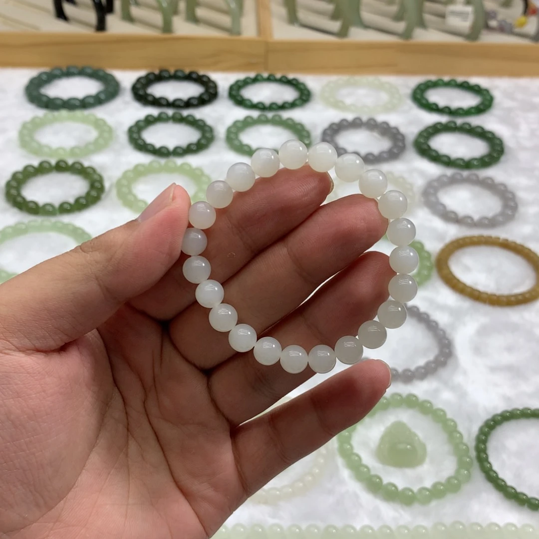 未镶嵌手链和田玉（白玉7.8）
