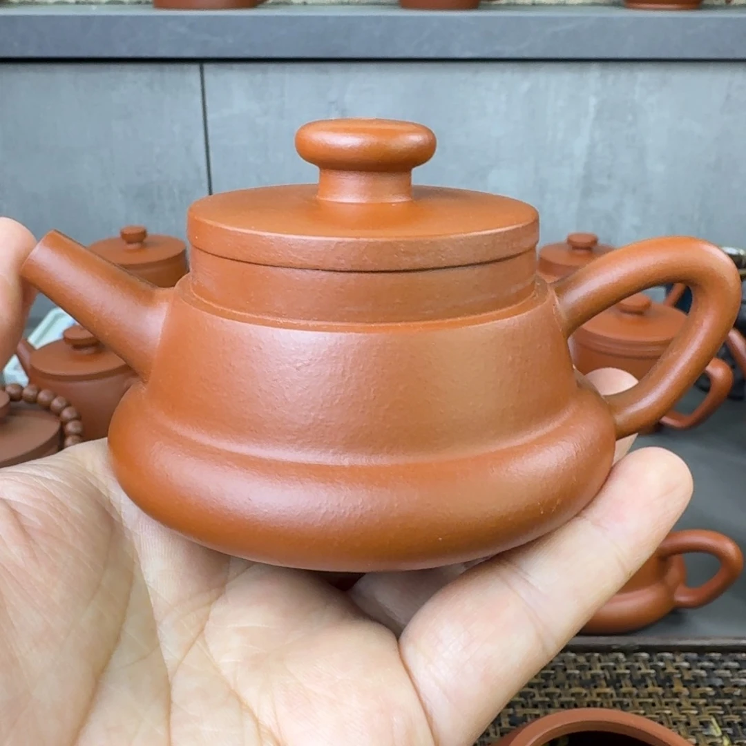紫砂茶壶舞**二微瑕朱泥