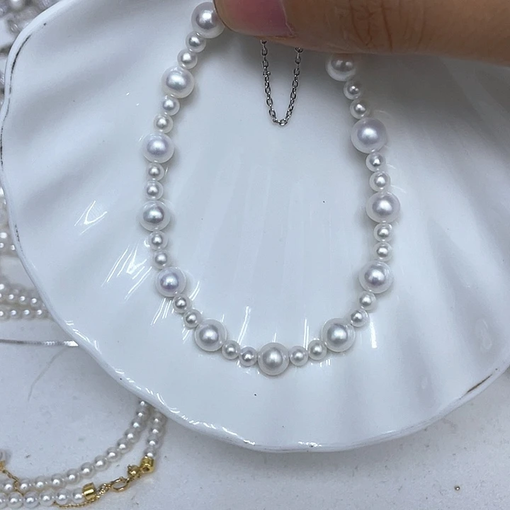 银S925镶嵌手绳淡水珍珠