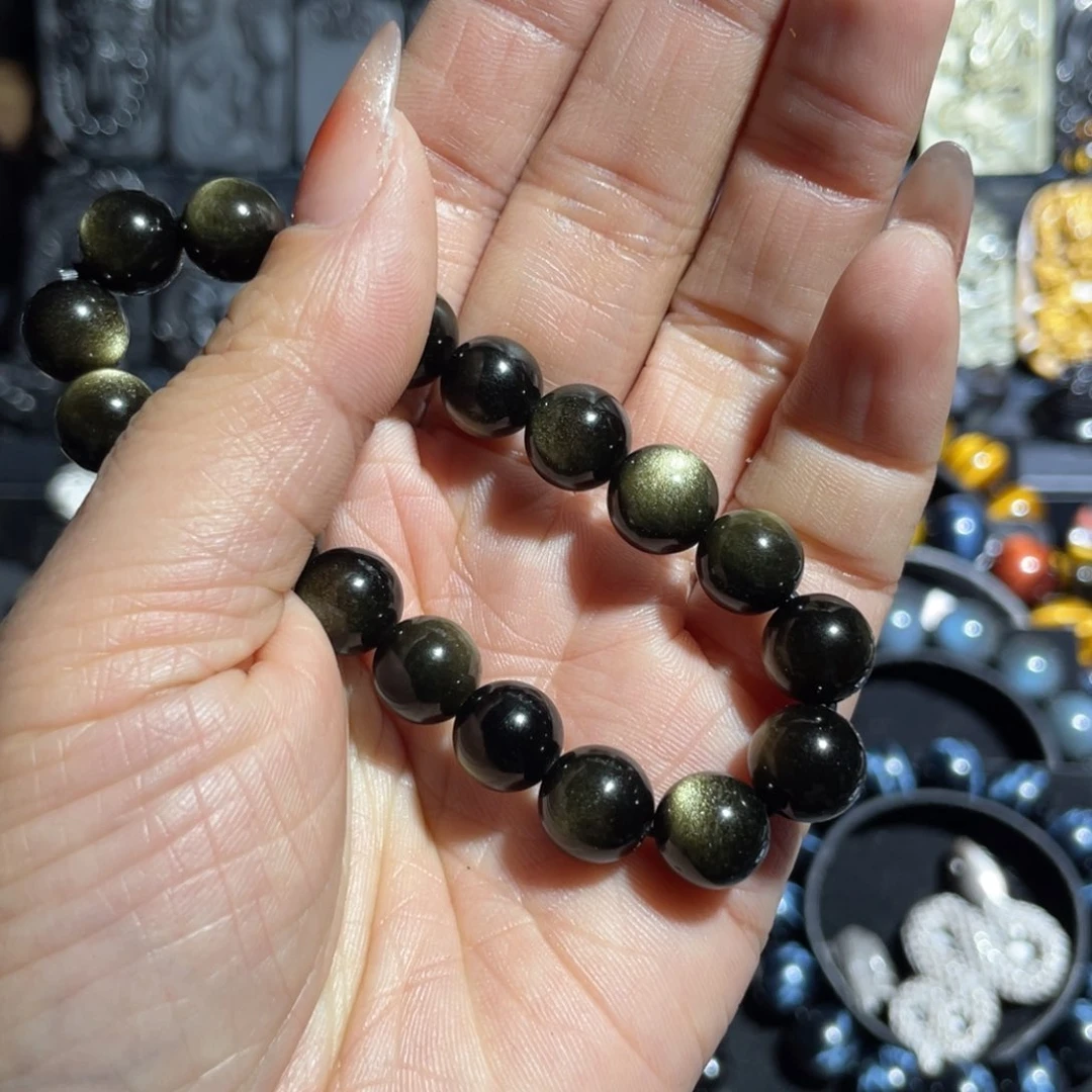 黑曜岩手串未镶嵌?***呀10