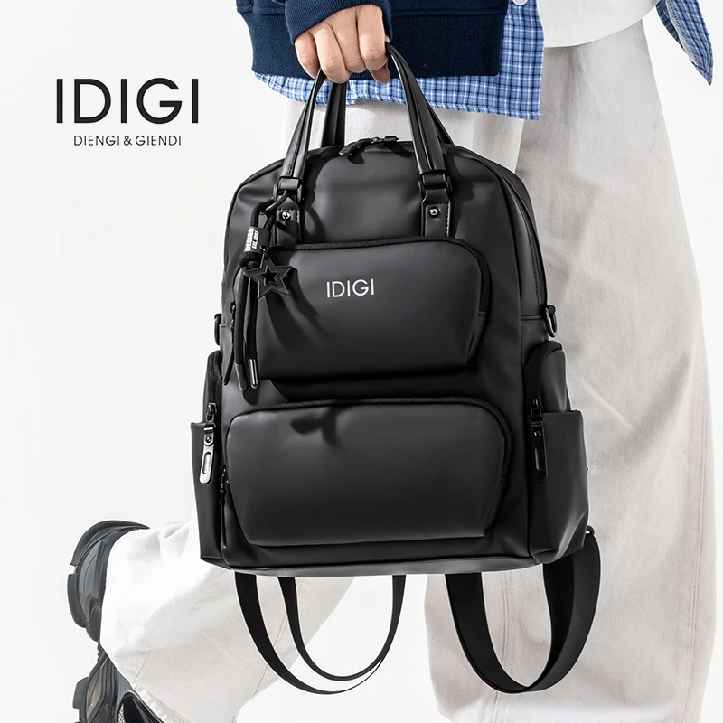 IDIGI百搭手提通勤运动简约电脑包双肩包防水潮流男女士时尚休闲