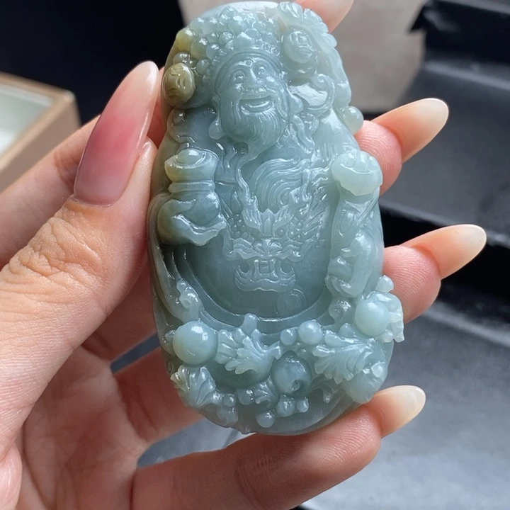 定制翡翠未镶嵌御龙财神