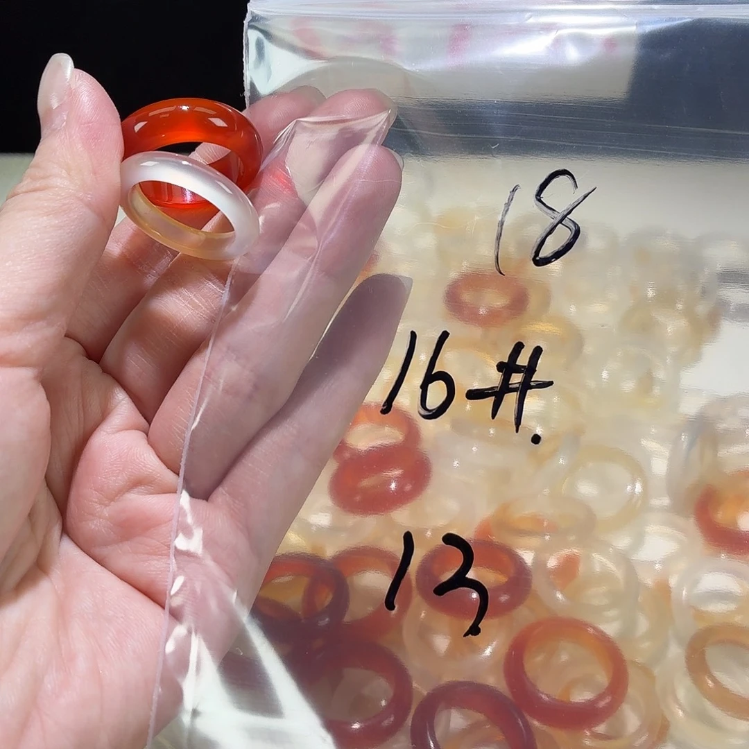 今***困玛瑙/玉髓未镶嵌戒指18