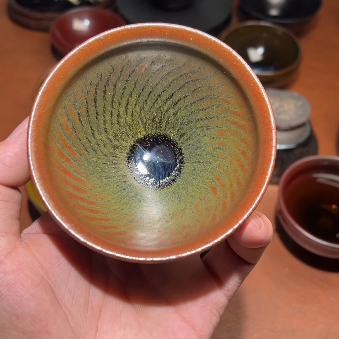 茶盏黄俊杰柴烧主人杯建窑建盏茶盏