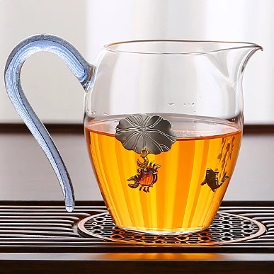 小青柑高级茶海分茶器高档奢侈创意景泰蓝玻璃公道杯茶漏镶银晶彩