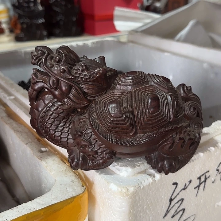 木黑檀木20开线龙龟一只