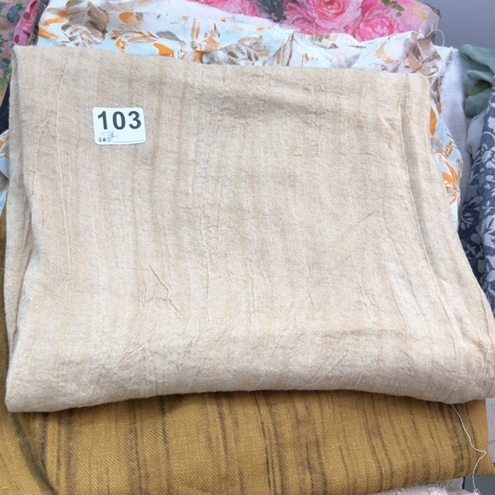麻103亚麻提花肌理皱0.7