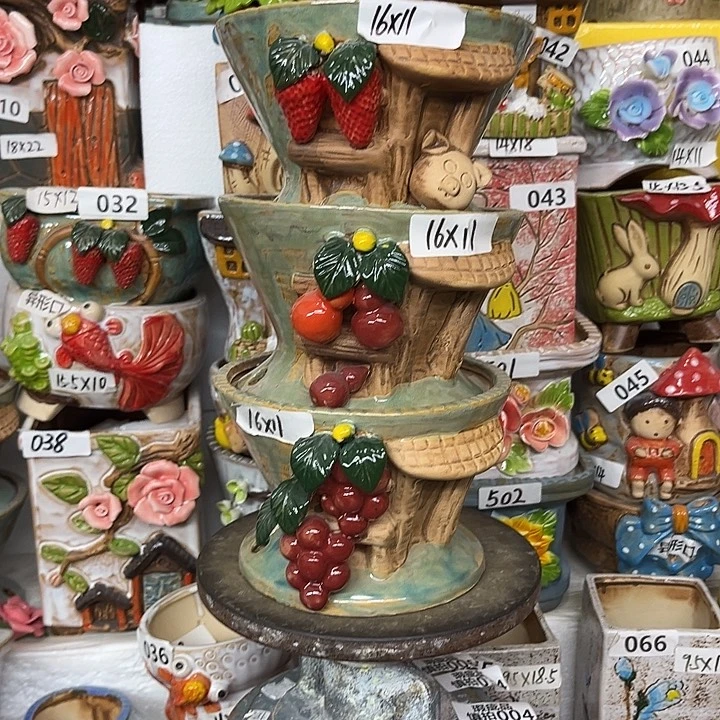 粗陶材质多肉花盆