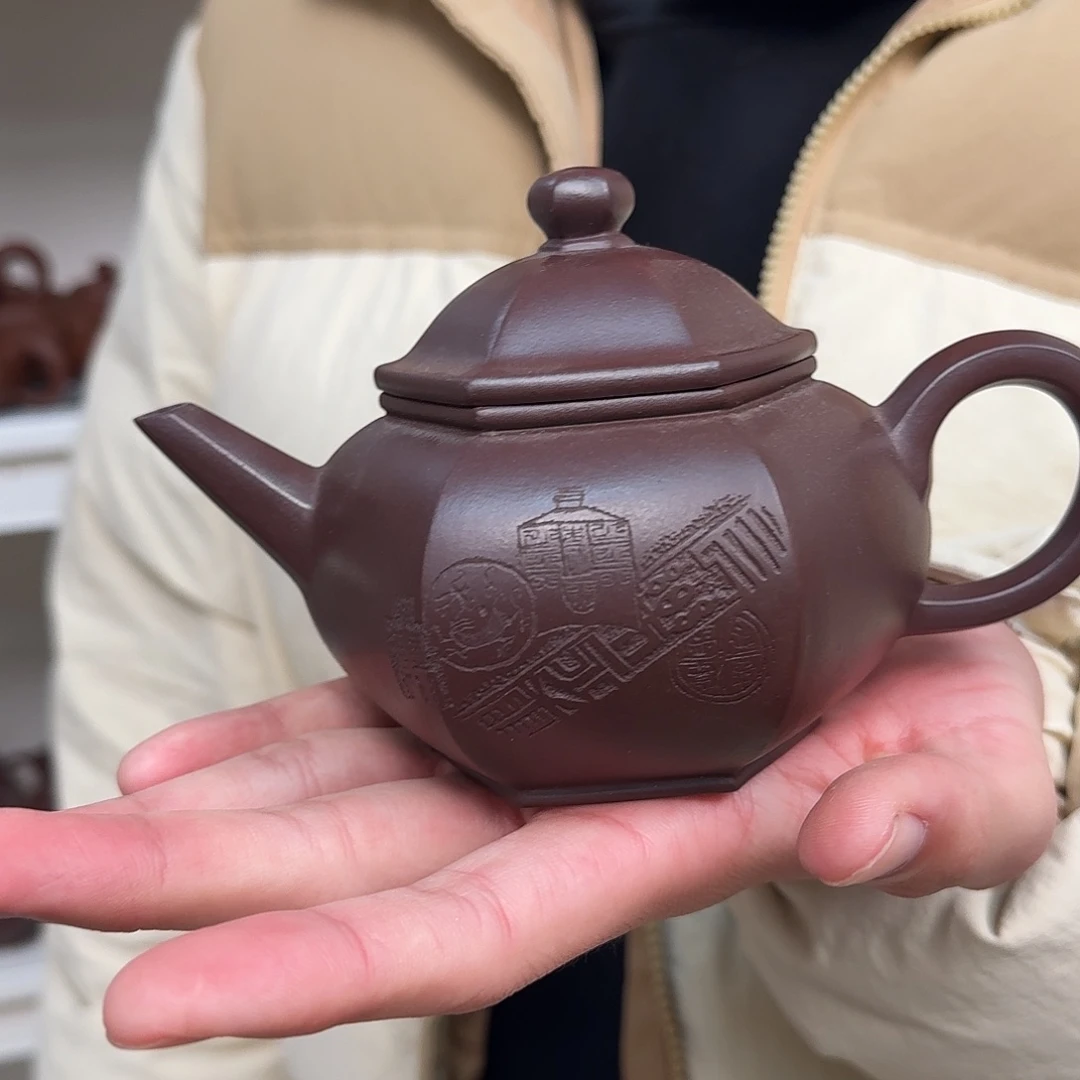 茶壶紫砂六方水平300cc下播福利