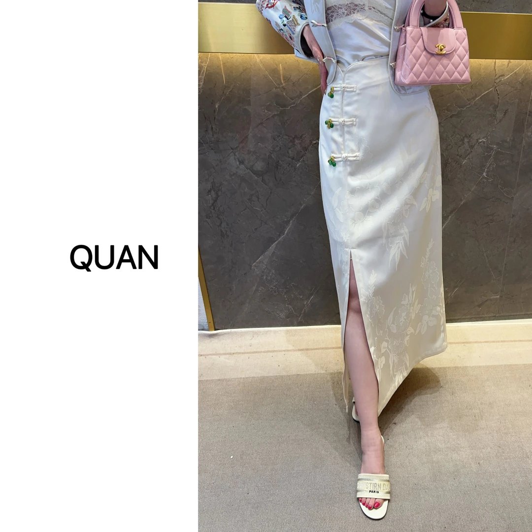 凤起玉鸣新款【如意】春季国风轻奢气质显瘦时尚修身百搭裙子