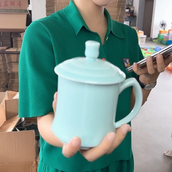 龙泉云间青瓷小米茶器
