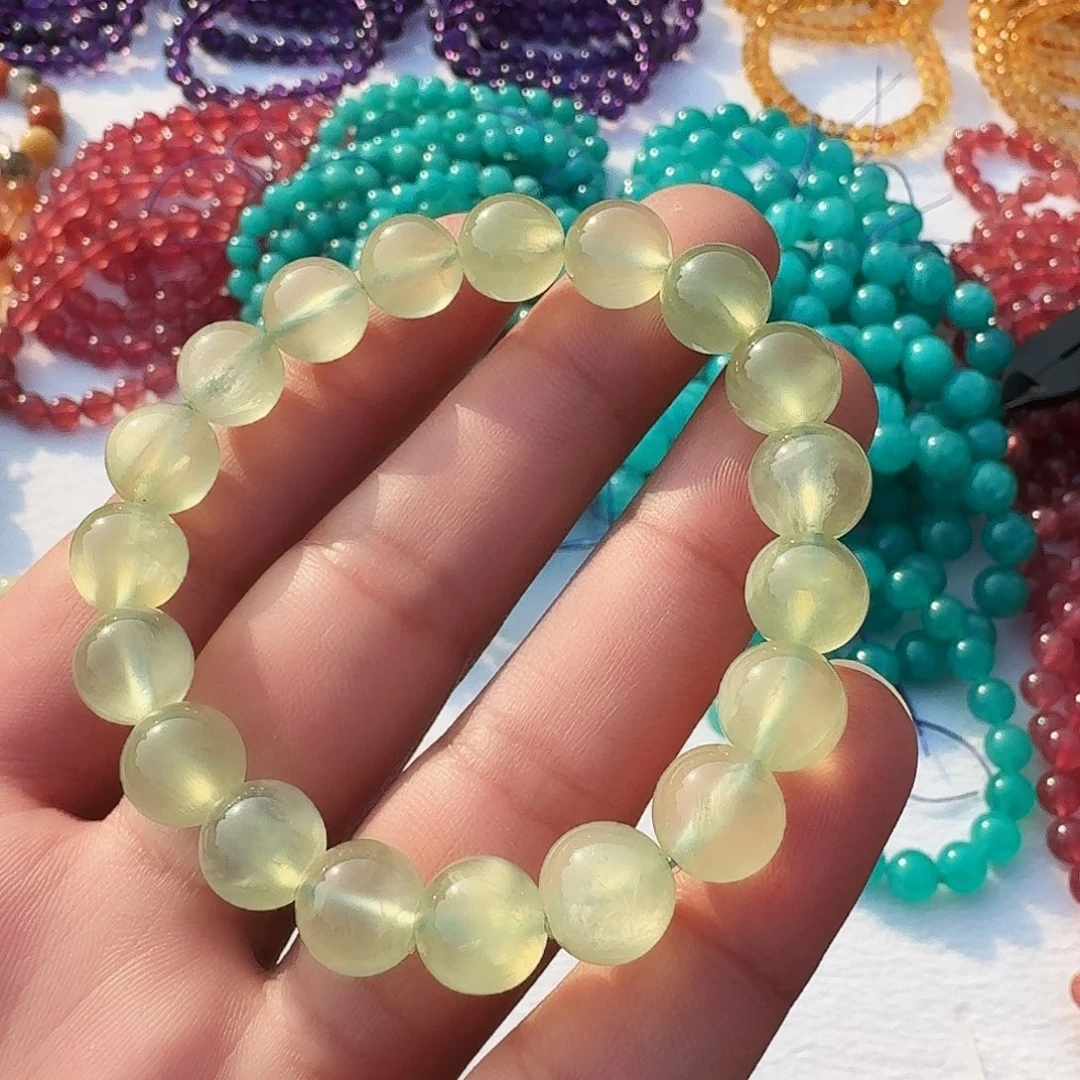 水晶葡萄手串银S925镶嵌木*