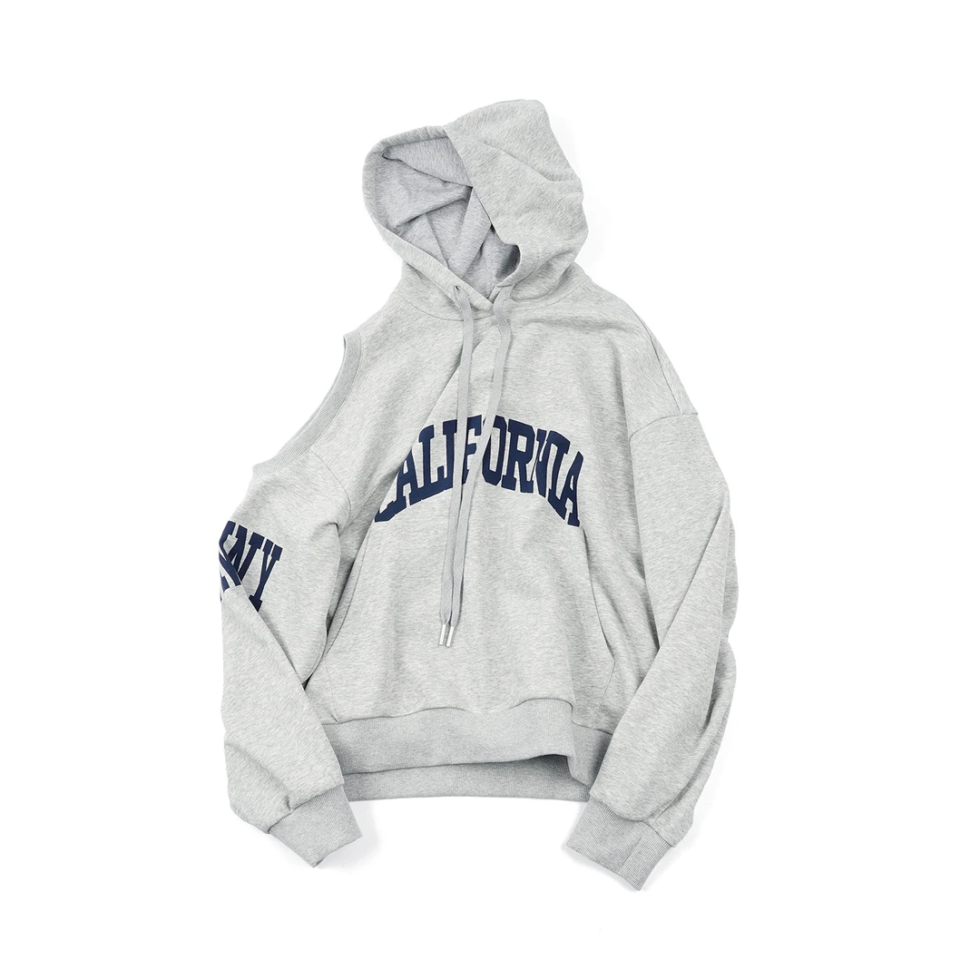 林肉肉【连帽镂空露肩卫衣】WYBL53028