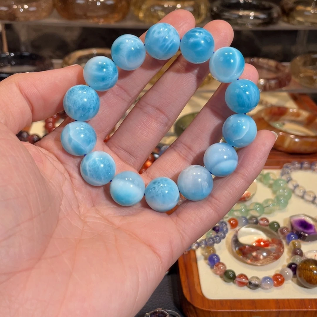 未镶嵌针钠钙石（海纹石）手链静**空