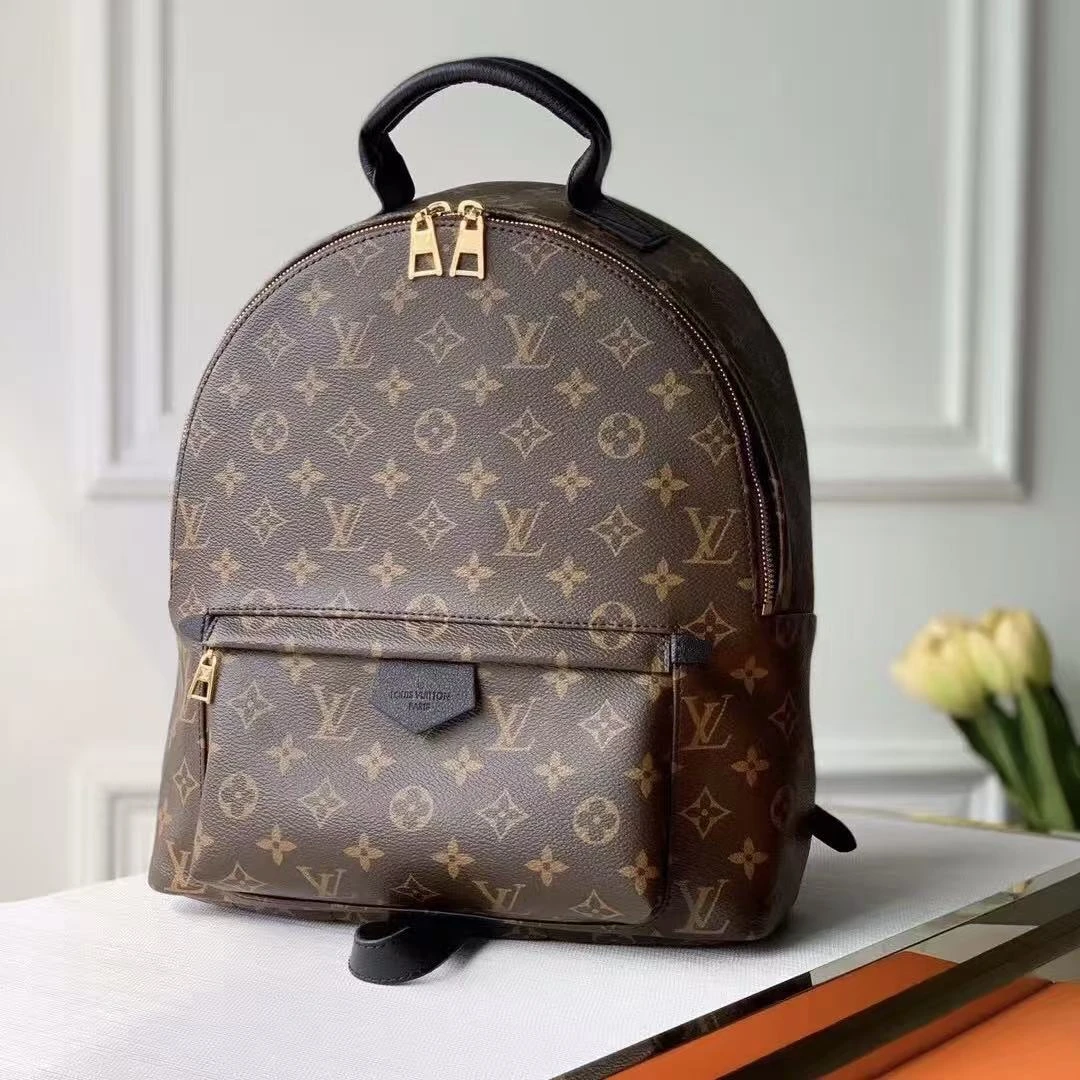 99新 LouisVuitton/路易威登 经典中号老花双肩包