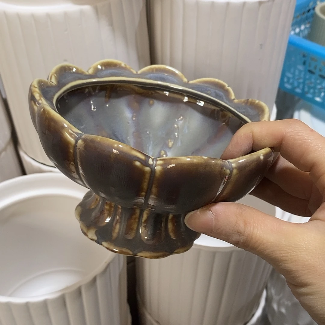 杯子陶陶盆有孔 瑕疵介意勿拍