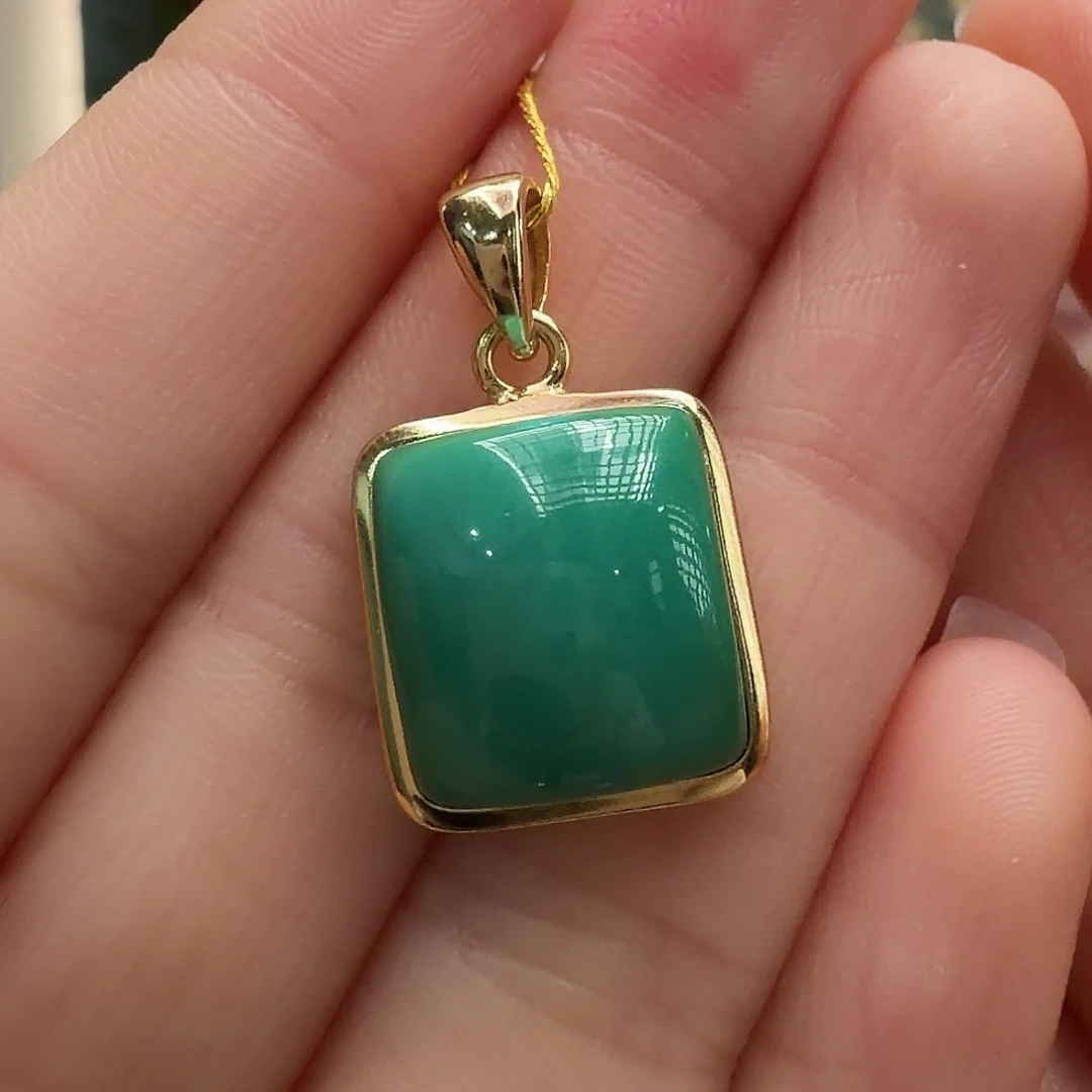 绿松石银S925镶嵌颈饰