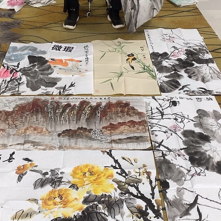 传***画国画放漏作品芯语6幅