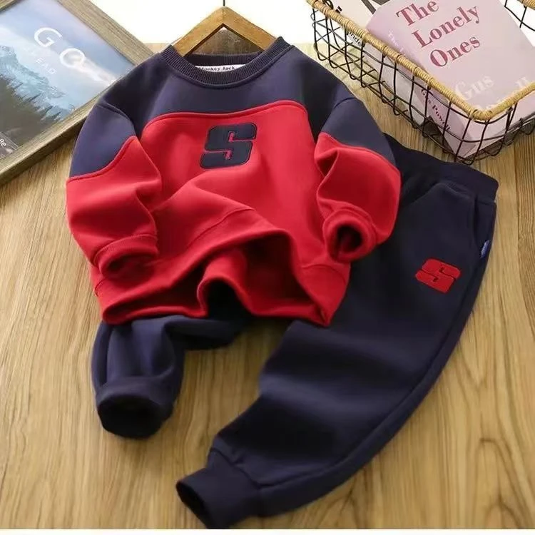 春秋款男童套装儿童休闲春装男孩运动服俩件套2025新款卫衣童装