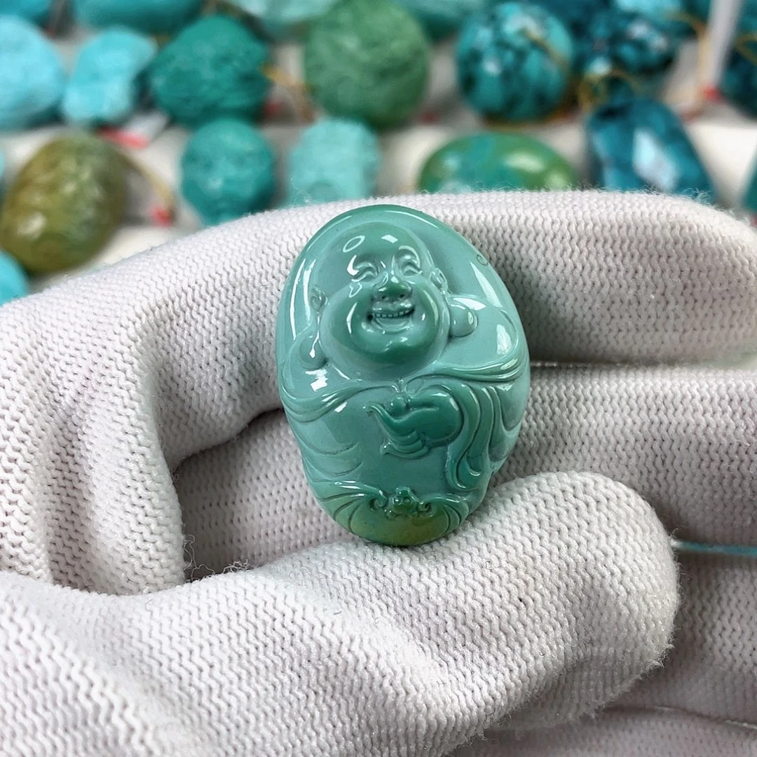 绿松石未镶嵌挂件