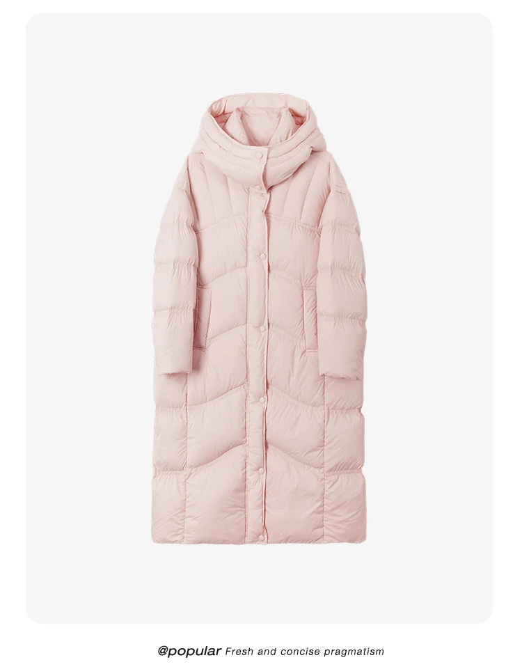 【封后轻奢设计】冬季时尚鸭绒长款羽绒服112/82012