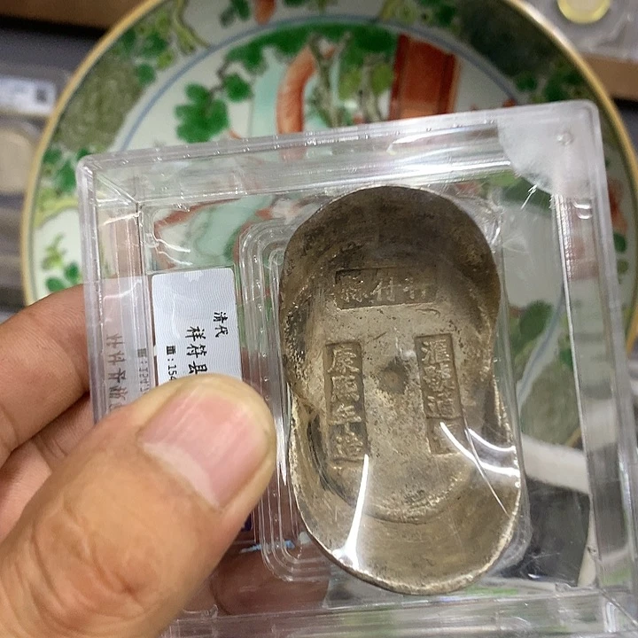 摆件H****g手绘粉彩图案赏盘
