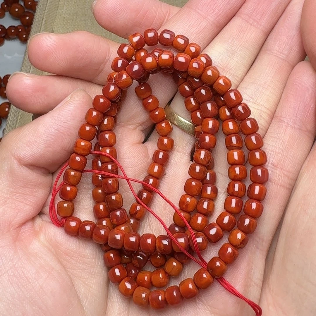 南红玛瑙手链未镶嵌项链多圈原矿瓦西双色5➕