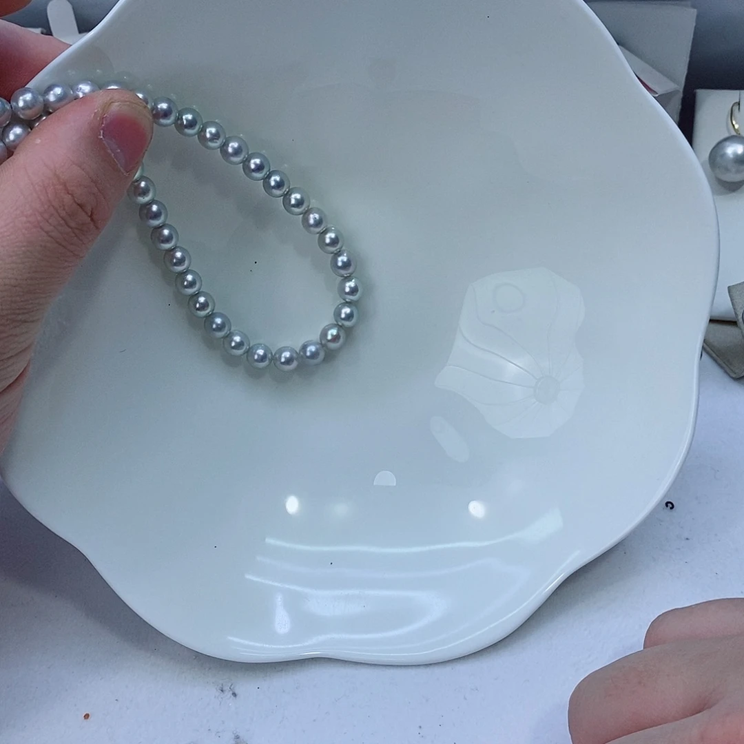 海水珍珠手绳银S925镶嵌手链定制