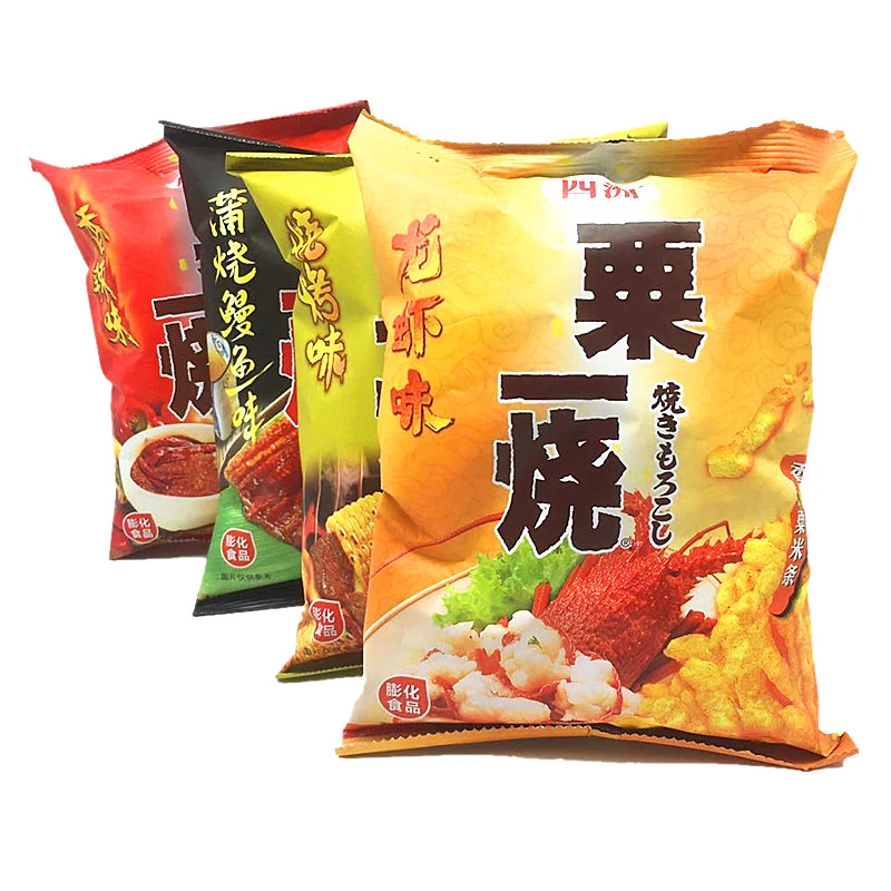 薯片粟一玉米80g烧烤龙虾味烧条非油炸栗米棒膨化四洲零食小吃