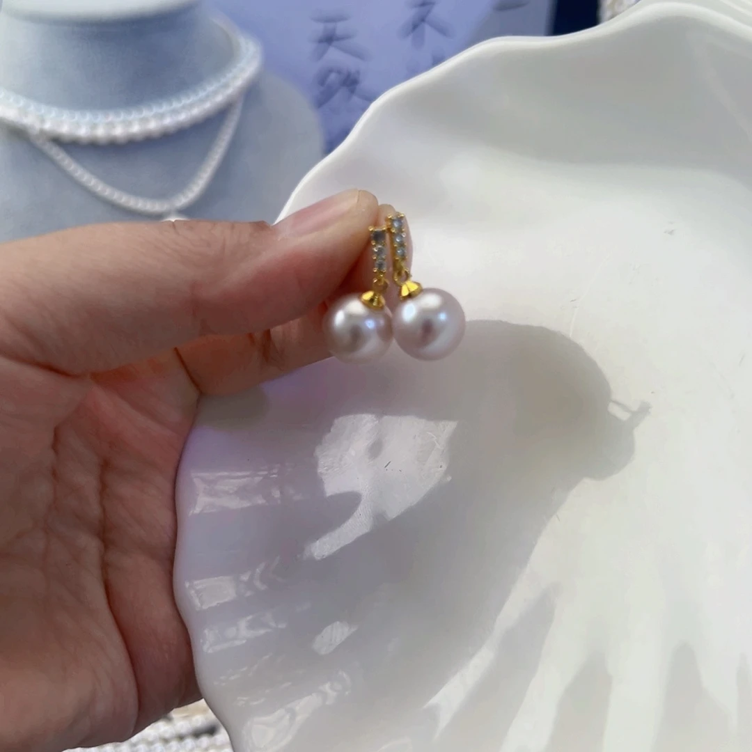 项链手串耳饰吊坠淡水珍珠银S925镶嵌
