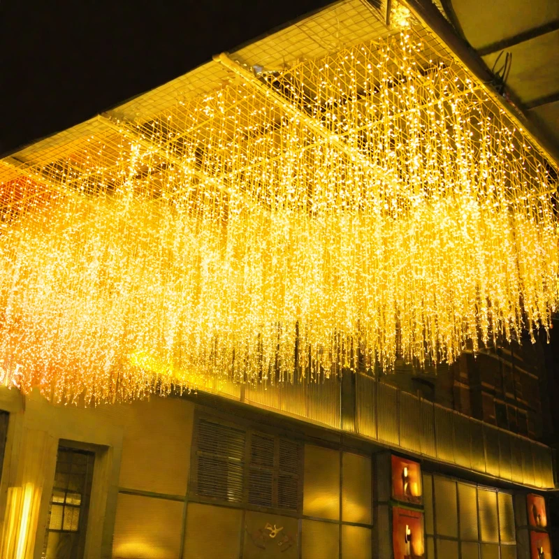 新款网红瀑布流水灯led冰条灯闪灯装饰发光氛围灯满天星星灯家用